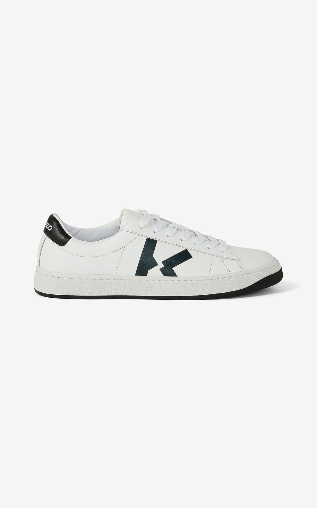 Kenzo Leather Kourt K Logo Moška Superge Bela SI-7259432